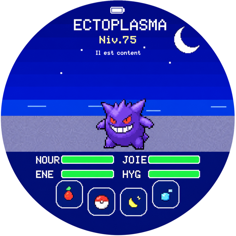 Écran PokeTama avec Ectoplasma